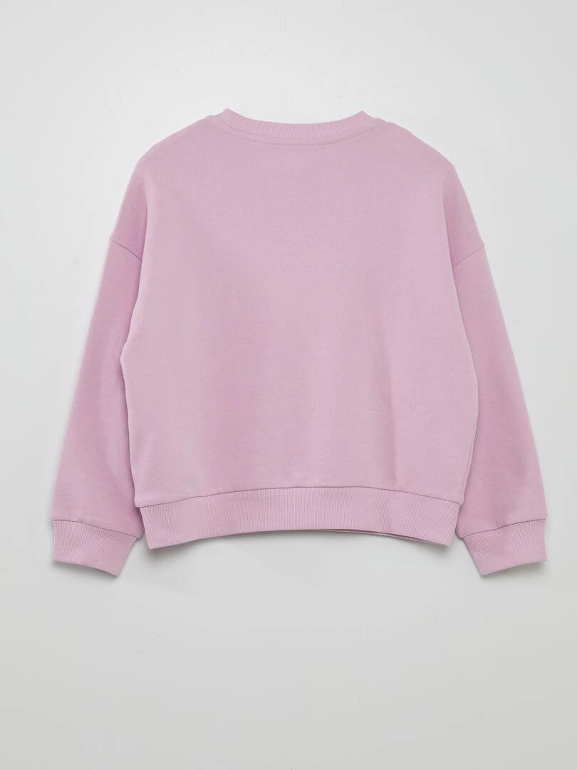 Sweat en molleton à col rond   Grafik Edition   Violet