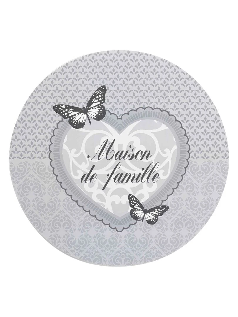 Set de table rond 36 cm Maison de famille Noir