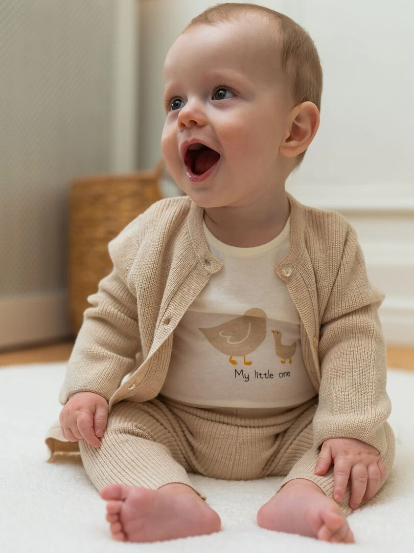 Ensemble body + legging + gilet   Blanc