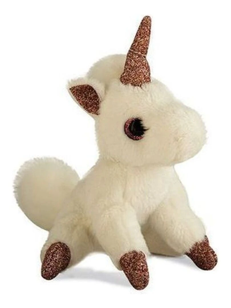 doudou Histoire d'ours Mini Licorne Rose Porte Clés Rose