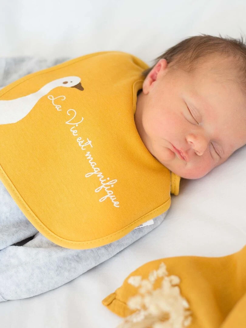 Lot de 7 bavoirs bébé Kinousses Blanc