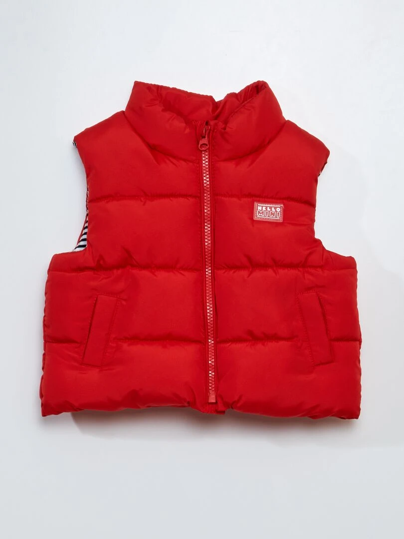 Doudoune sans manches rouge
