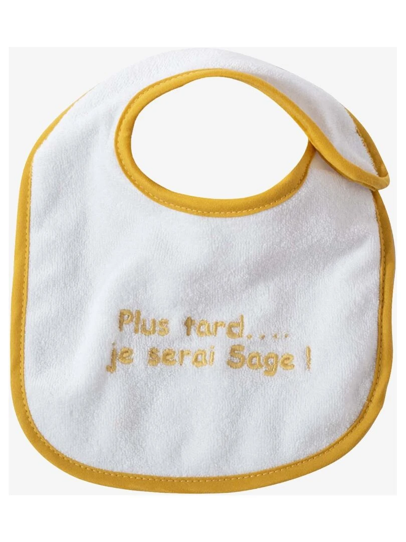 Lot de 7 bavoirs de naissance à velcro Maman et papa d'amour   Vert