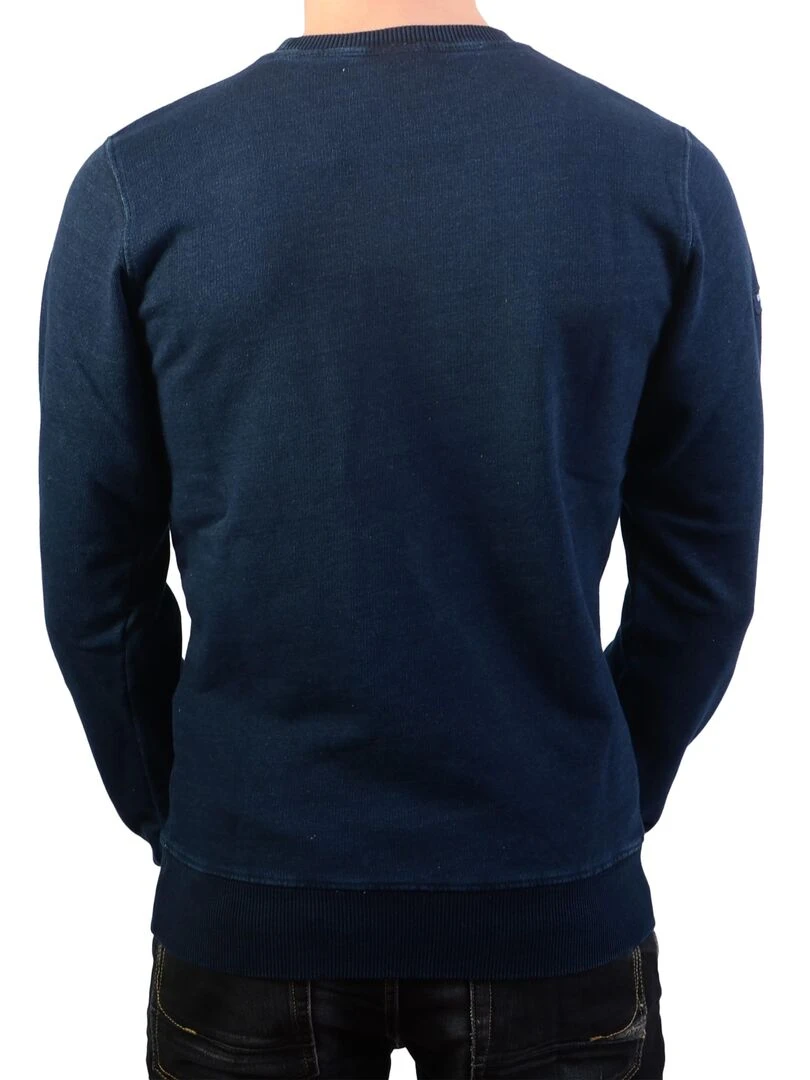 Sweat SuperDry Vintage Indigo Crew Bleu
