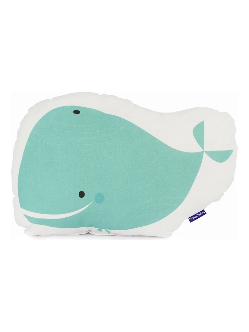 Coussin Whale "Happyfriday" Blanc