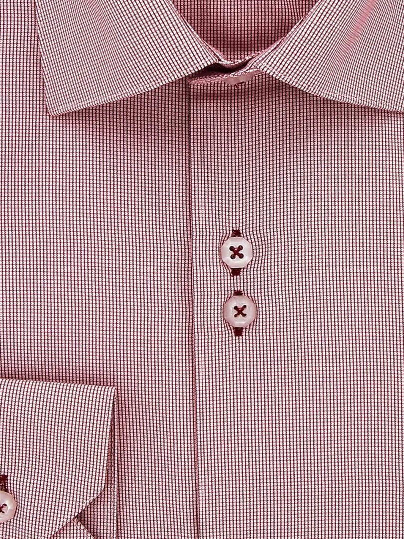 Chemise coupe droite vichy PIASTRA   Rouge