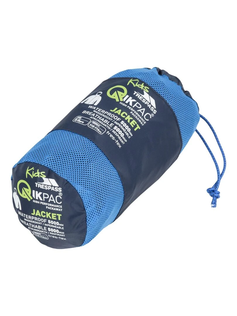 Trespass Qikpac   Veste imperméable repliable unisexe   Bleu marine