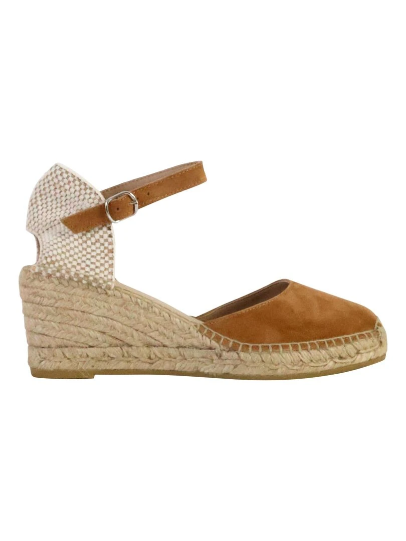 Sandale Compensée à Bride Natural World Beige