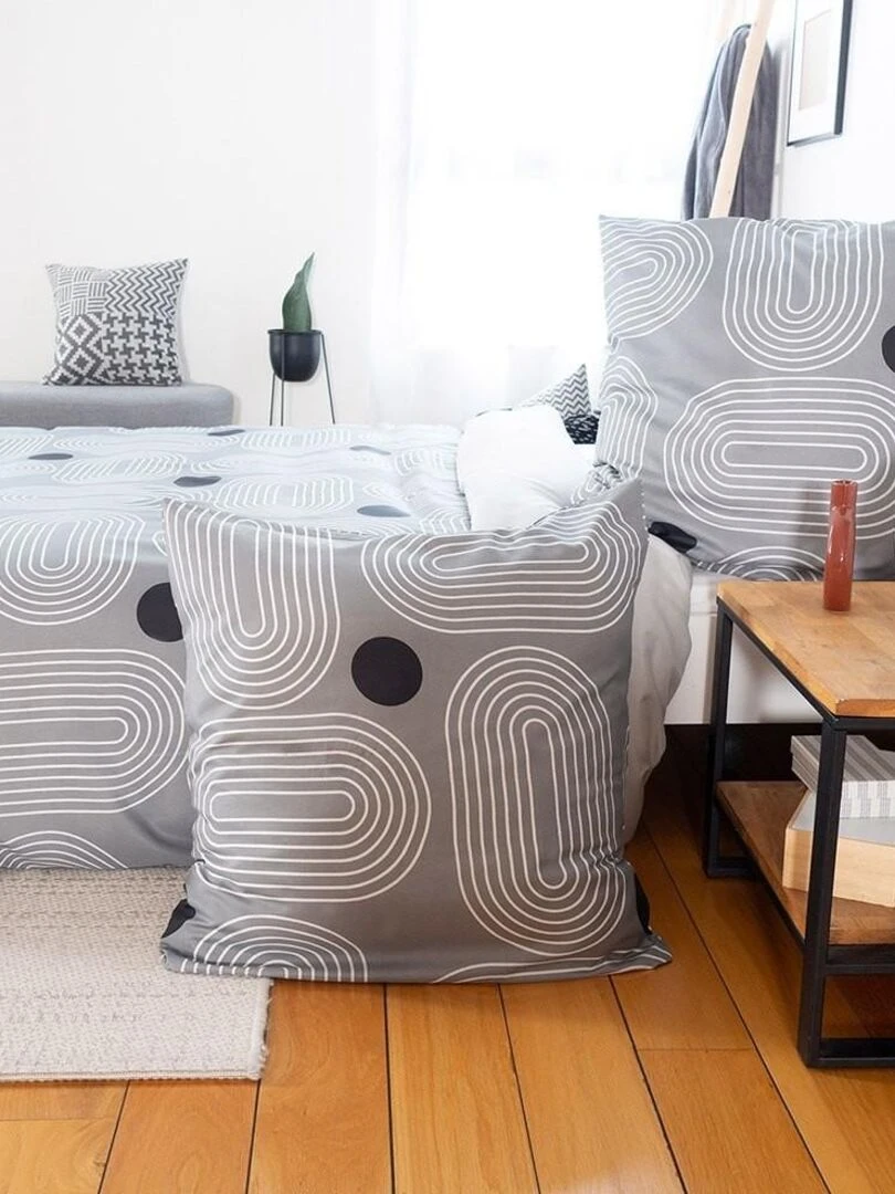 Housse de couette  Frogguies + taie(s) microfibre   Gris