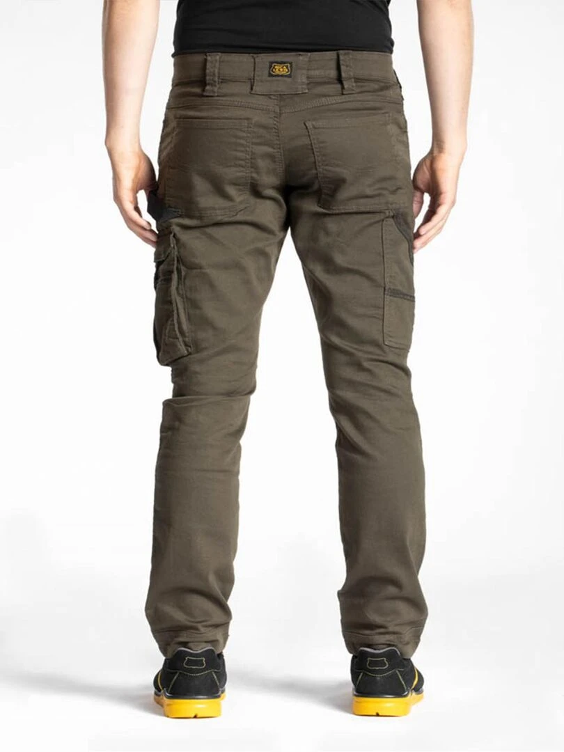 Jeans de travail multi poches stretch JOBC 'Rica Lewis'   Kaki