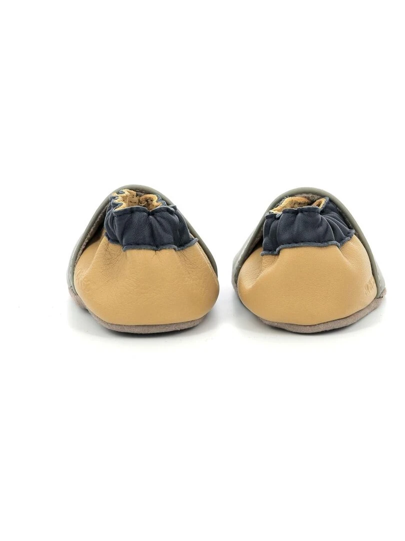 Chaussons Cuir Rainbow Car   Kaki