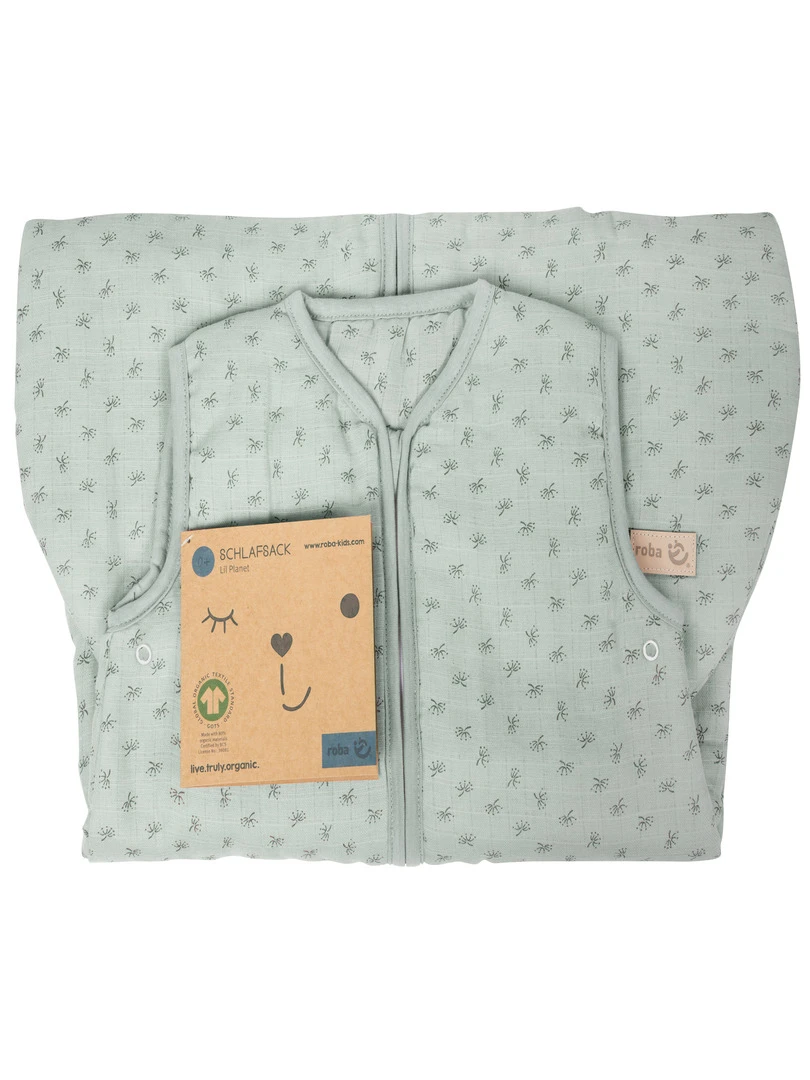 ROBA Organic Gigoteuse Bébé "Lil Planet"   Sac de Couchage D'été   Vert Givré   Vert d'eau