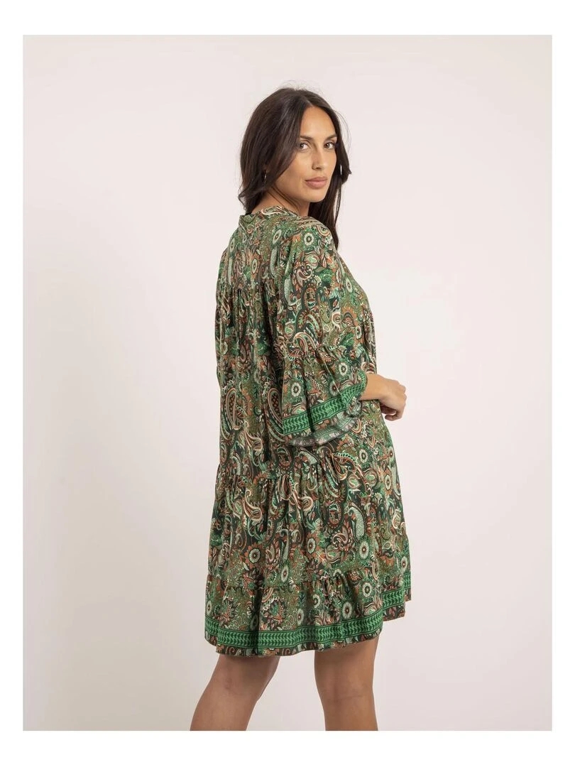 Robe courte motifs IMOSTA Vert