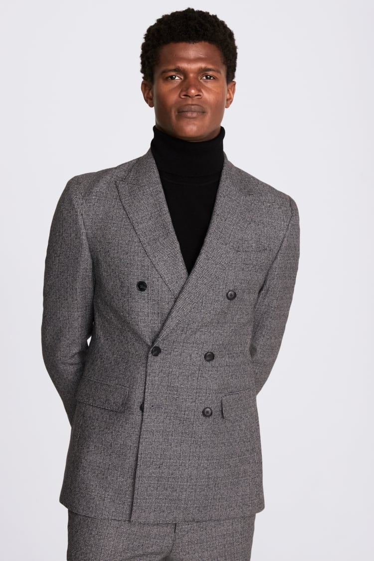 Slim Fit Grey Clementine Check Jacket    Buy Online at Moss