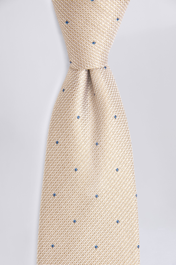 Champagne Contrast Spot Silk Tie Buy Online at Moss