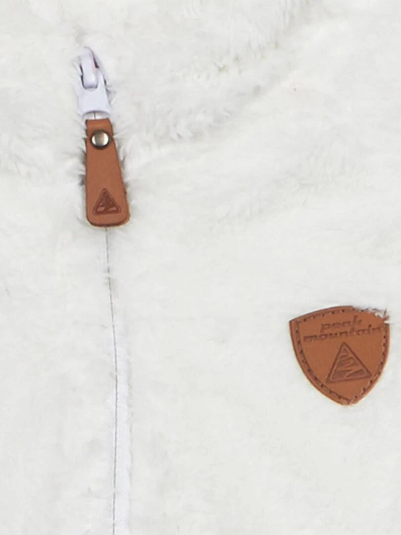 Blouson polaire fille GALANE   PEAK MOUNTAIN   Blanc