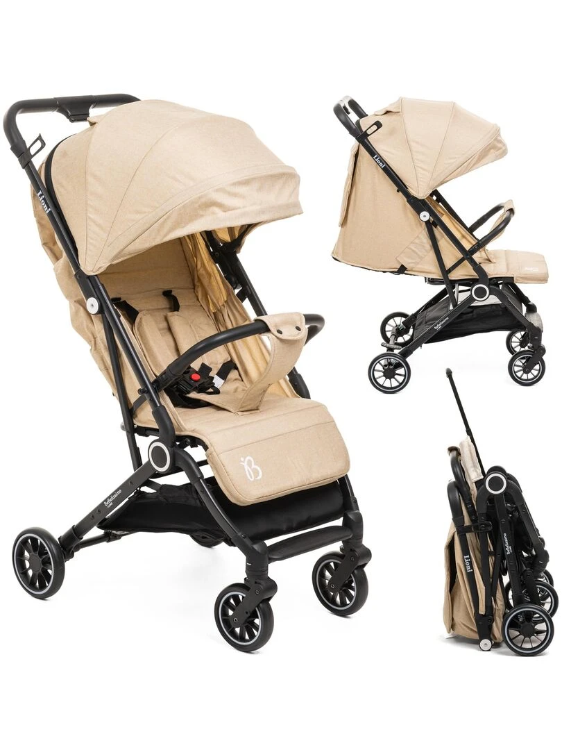 Bebelissimo Poussette bébé Citadine Ultra Compacte De 0 à 36 mois Lioni 0 22kg beige Beige