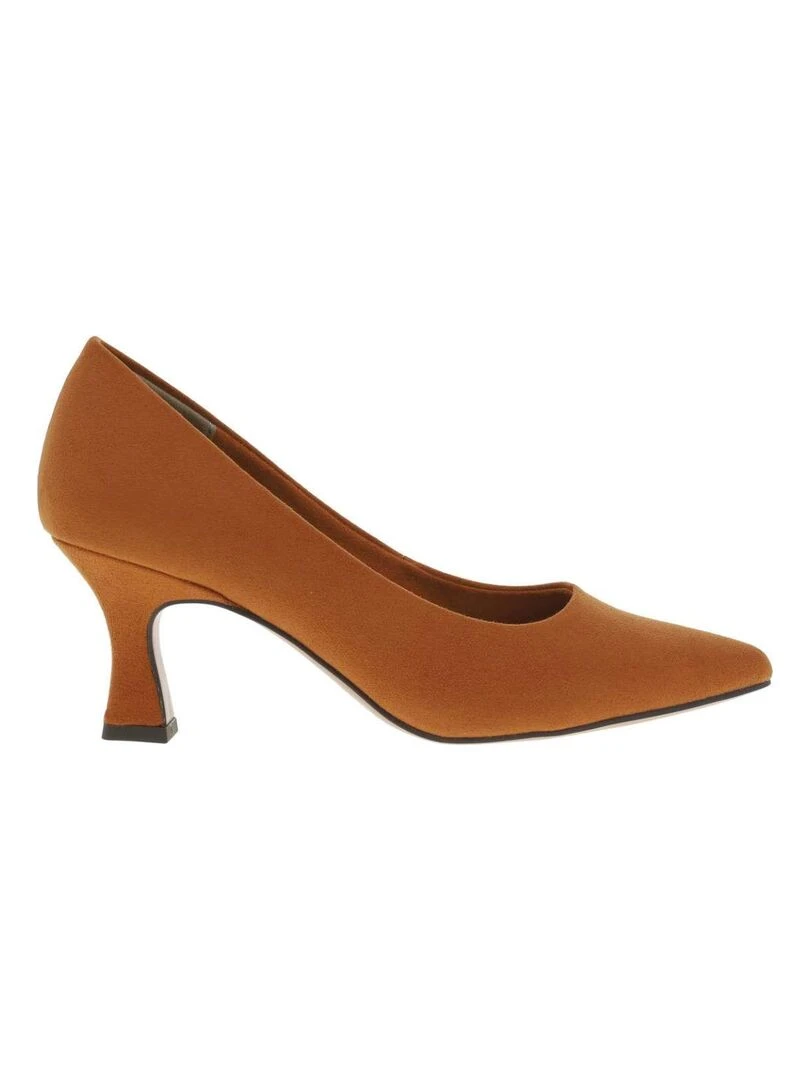 MARCO TOZZI   Escarpins talon entonnoir   Rouge brique