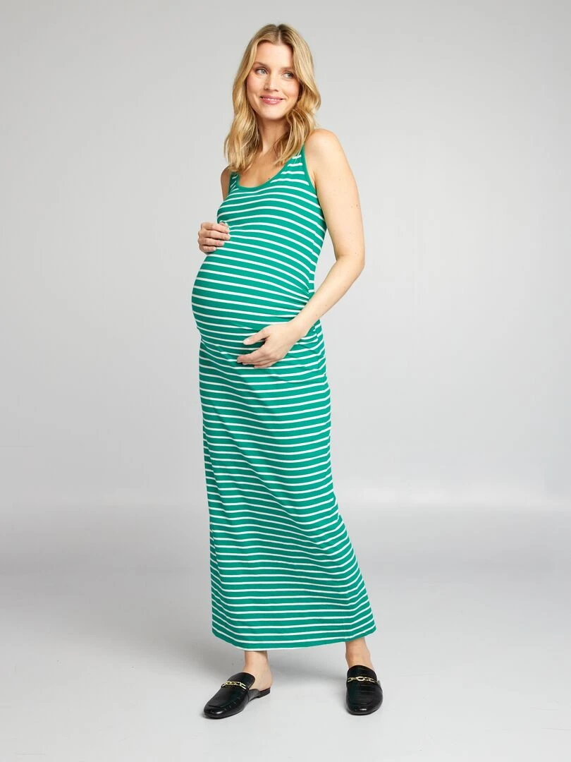 Robe longue de maternité   Vert