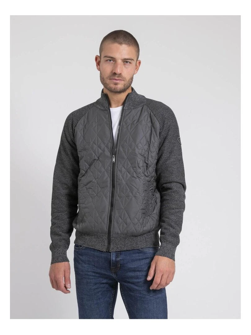 Gilet col montant doublure sherpa LAMANTIN Gris