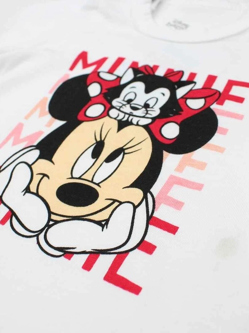 Disney   Combishort bébé fille imprimé Minnie en coton   Rouge