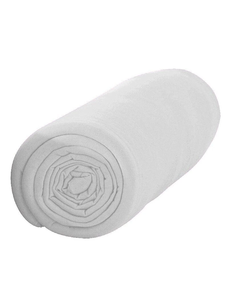 Drap housse uni en coton Gris perle
