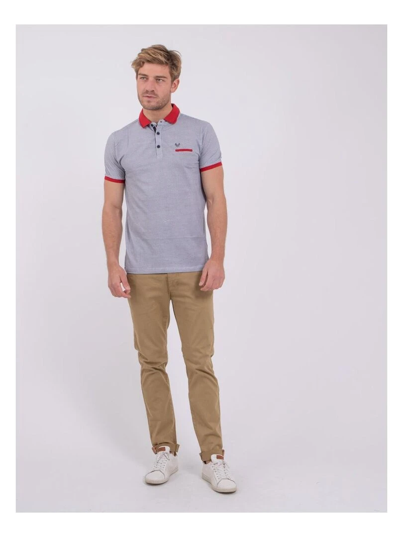 Polo manches courtes pur coton PIVOLKAN   Rouge