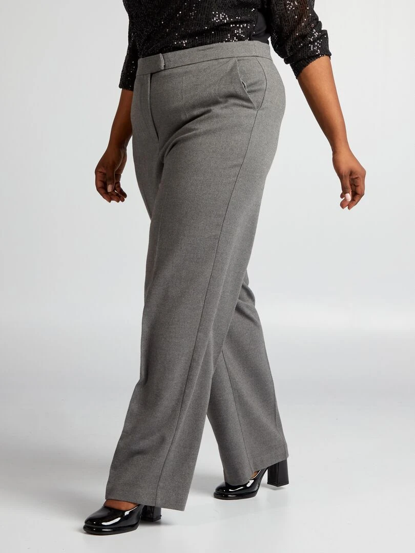 Pantalon de costume en lainage Gris