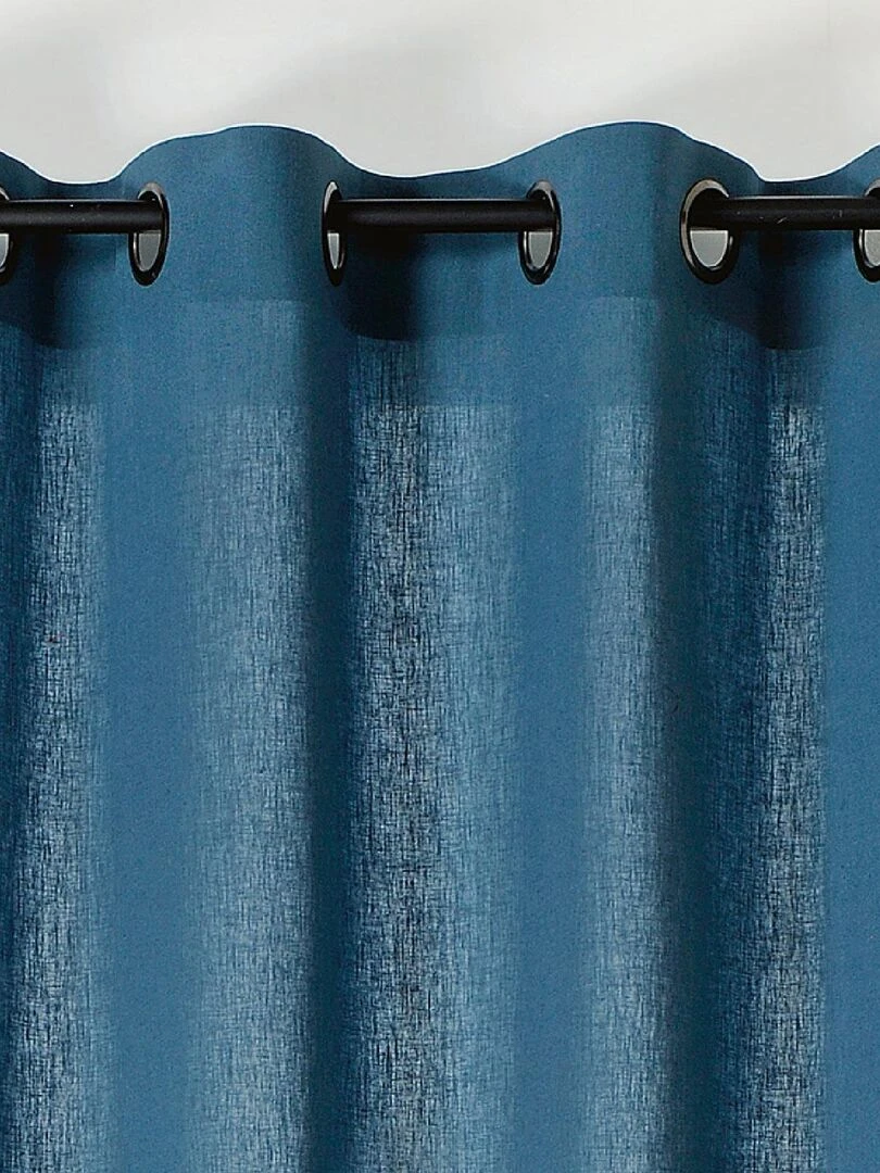 Rideau tamisant en poly/lin   Bleu foncé