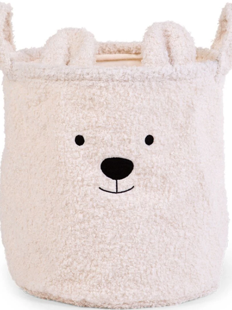 Panier de rangement Teddy écru (30 x 30 cm) Ecru
