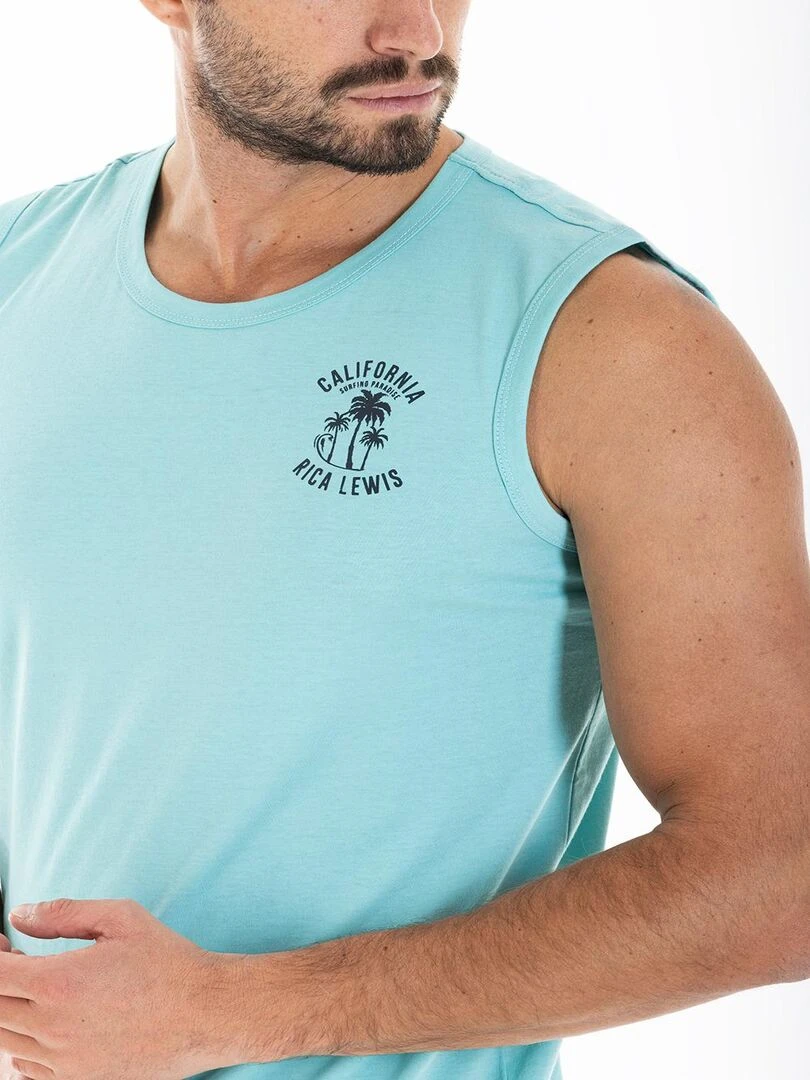 Débardeur look surfwear CRUZ 'Rica Lewis'   Bleu turquoise