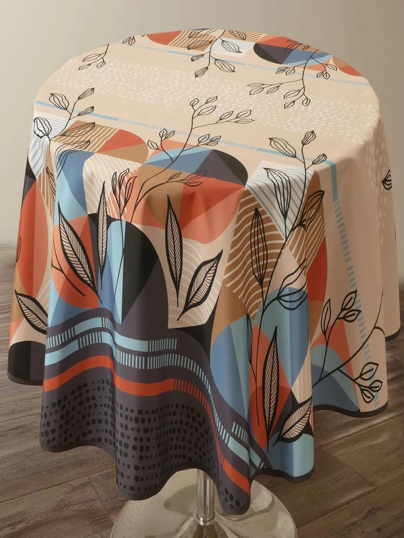 Nappe Anti taches Vassily Ronde 160 cm Bleu Beige