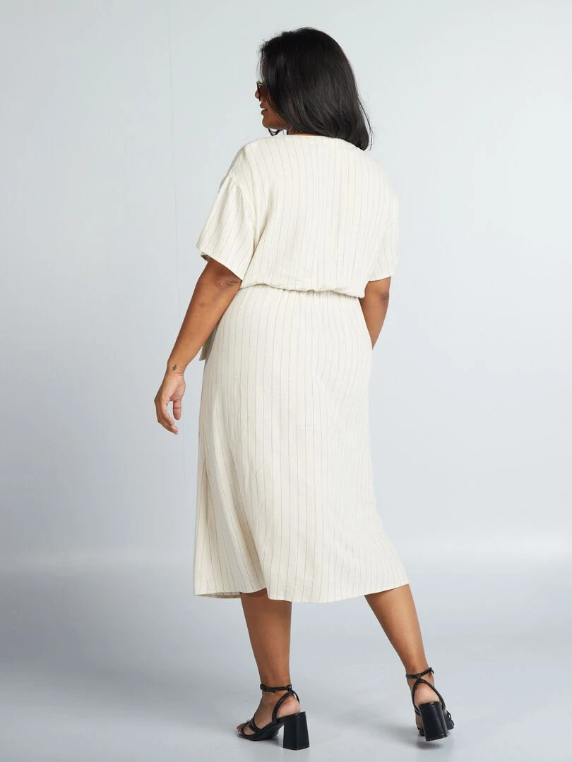 Robe coupe portefeuille   Beige