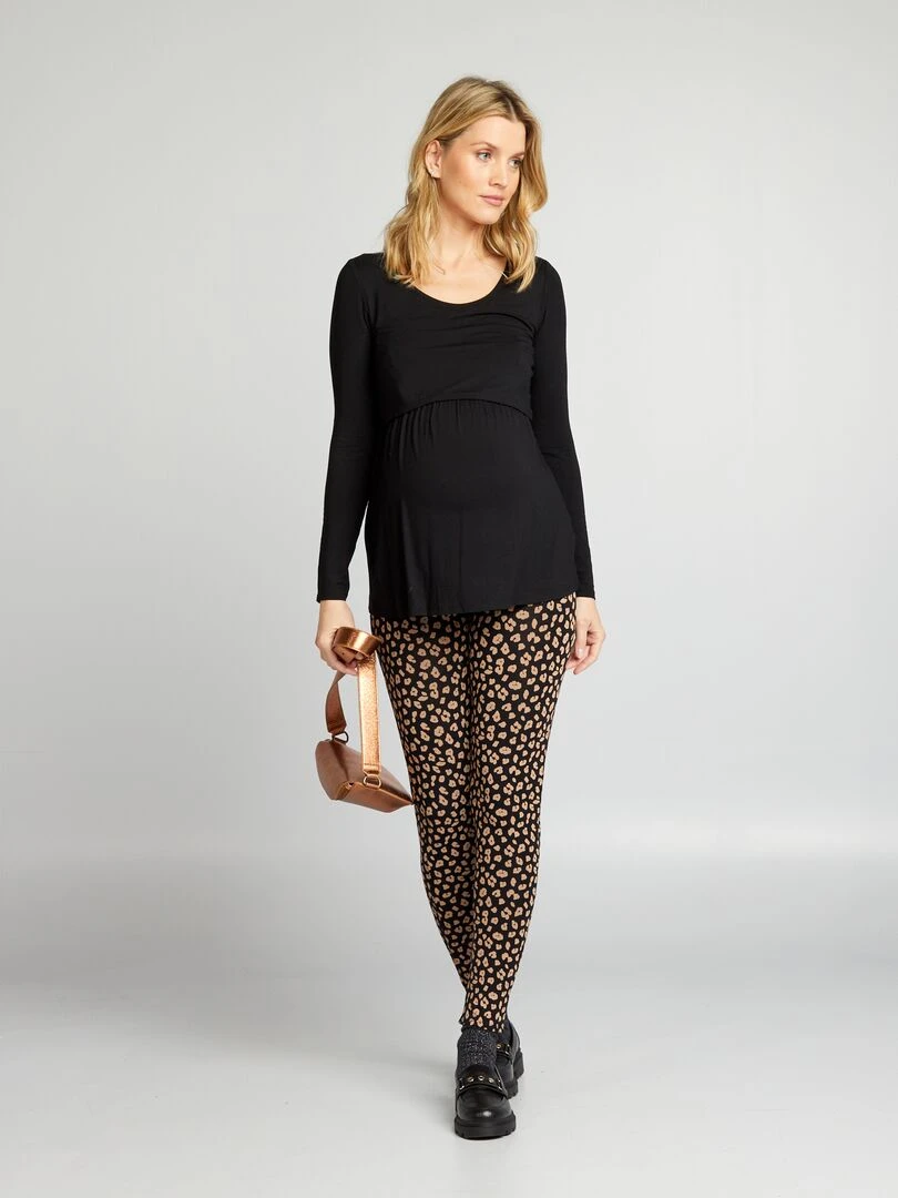 T shirt de grossesse et d'allaitement   noir