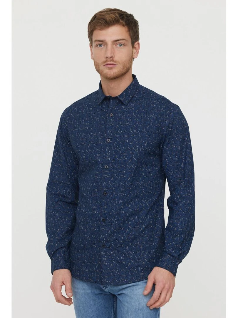Lee Cooper Chemise manches longues coton DYM Bleu marine