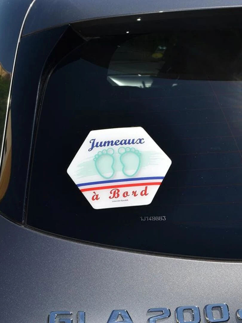 Adhésif / Autocollant bébé à bord   Jumeaux   Bleu