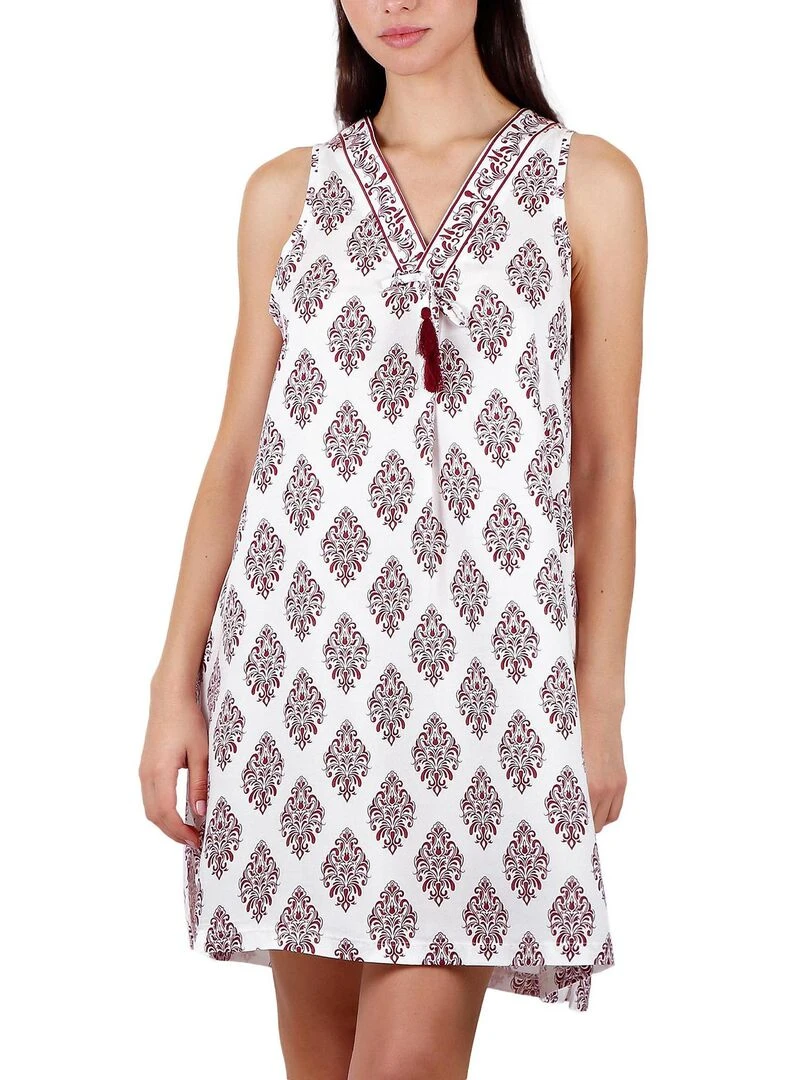 Robe estivale sans manches Cord Violet prune