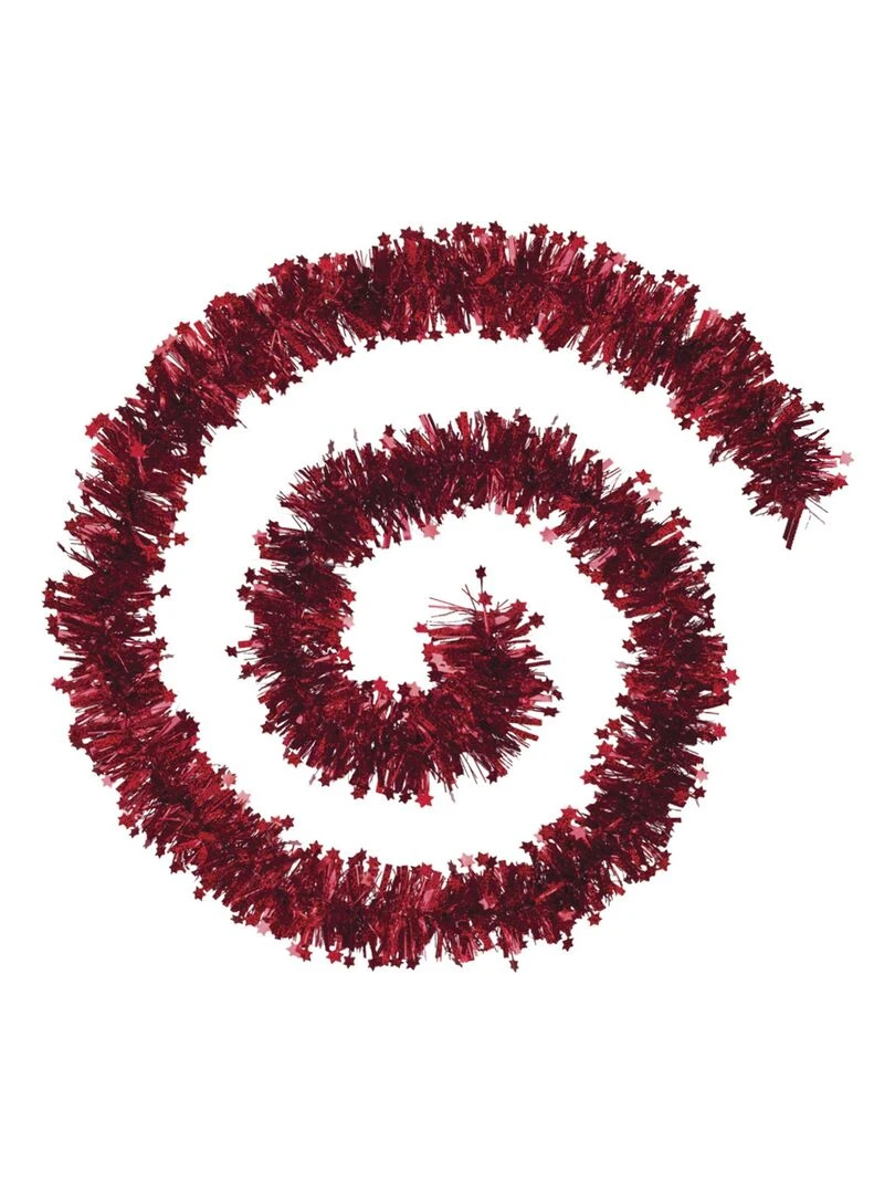 Guirlande touffue et étoilée Rouge