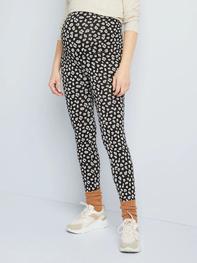 Legging long grossesse Noir/blanc