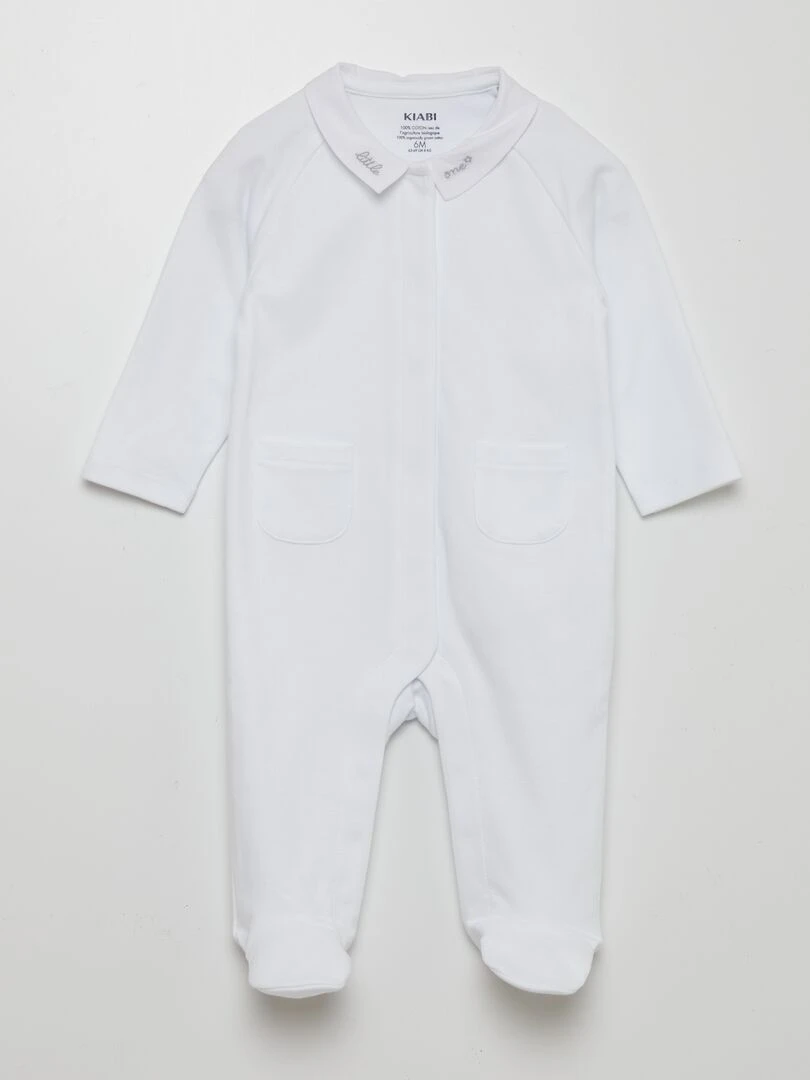 Set dors bien + body + bavoir 3 pièces Blanc