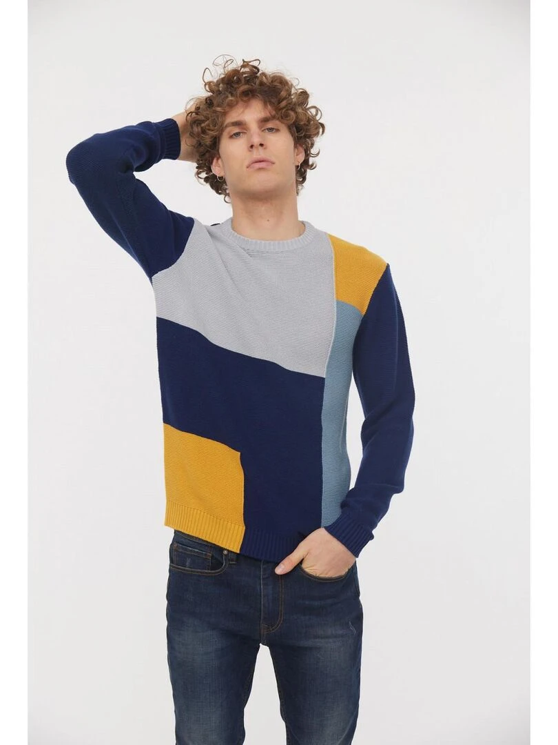 Lee Cooper   Pull manches longues coton regular COURO   Bleu marine