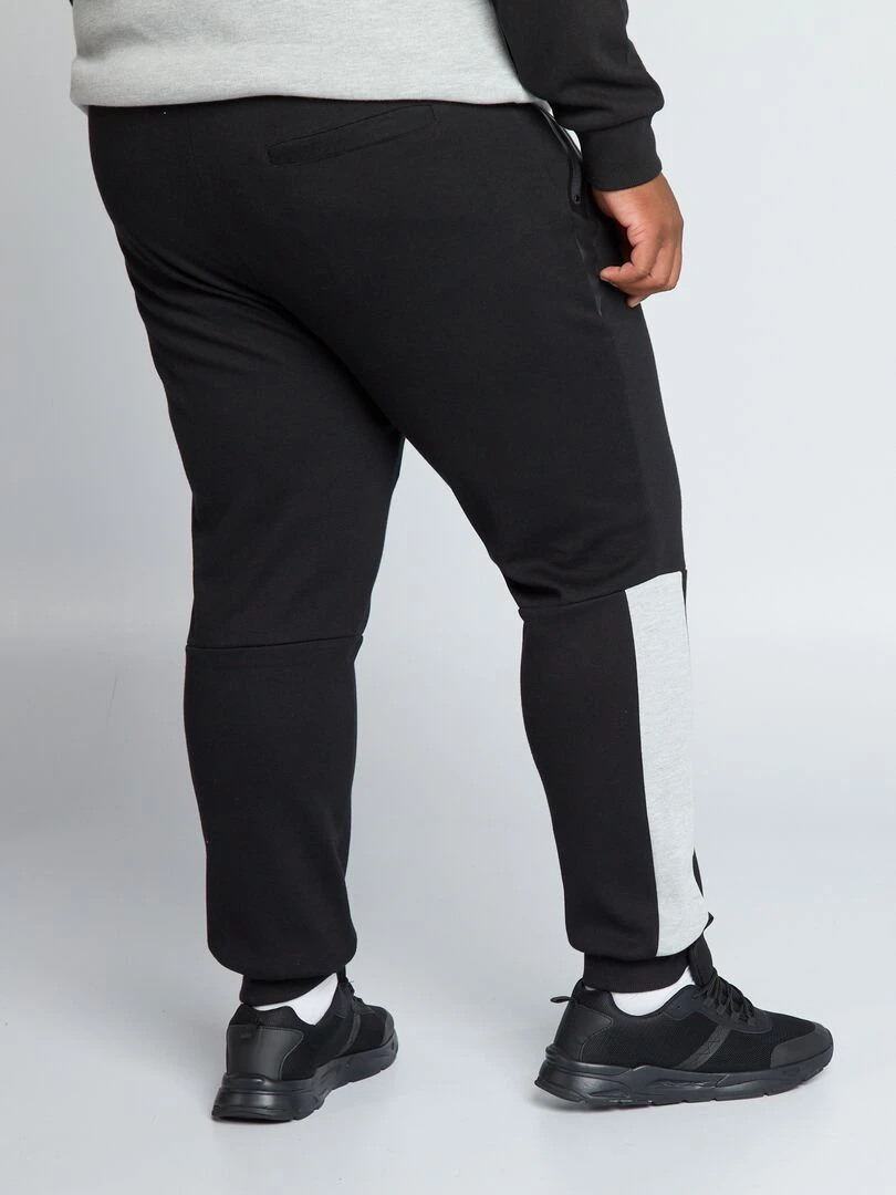 Jogging en piqué de coton   noir