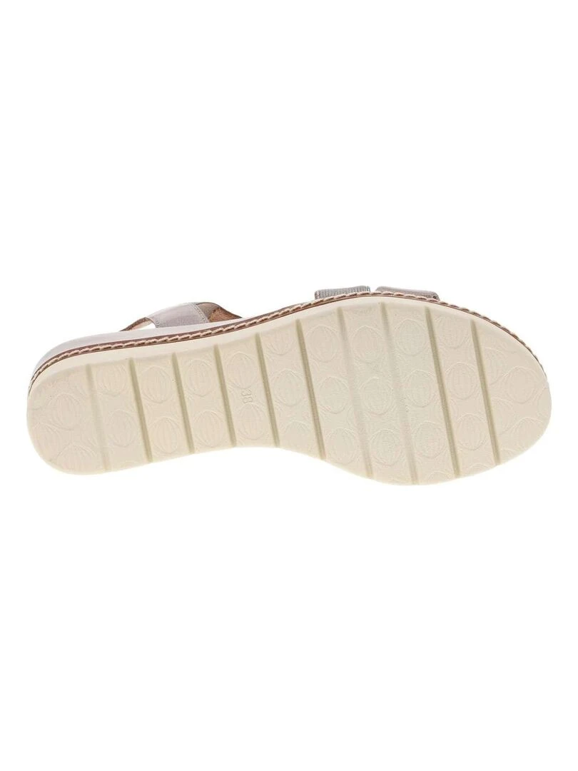 MARCO TOZZI   Nu pieds cuir talon semi compensée   Rose