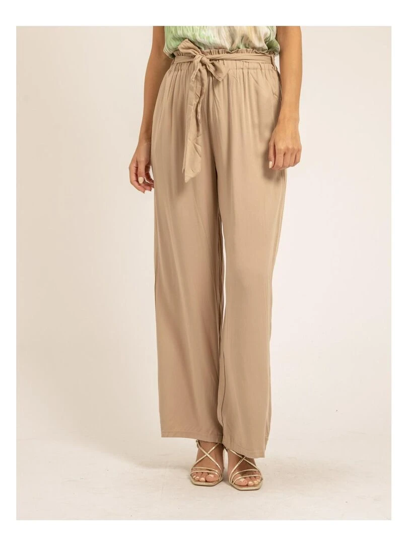 Pantalon fluide ESTEBIA Beige