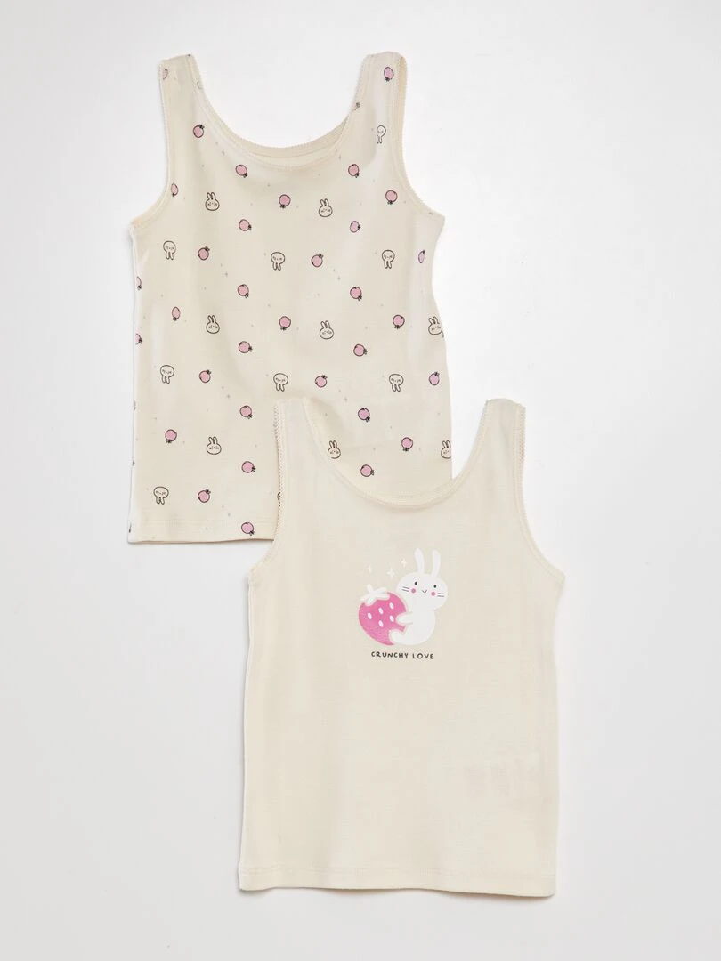 Lot de 2 bodies Ecru