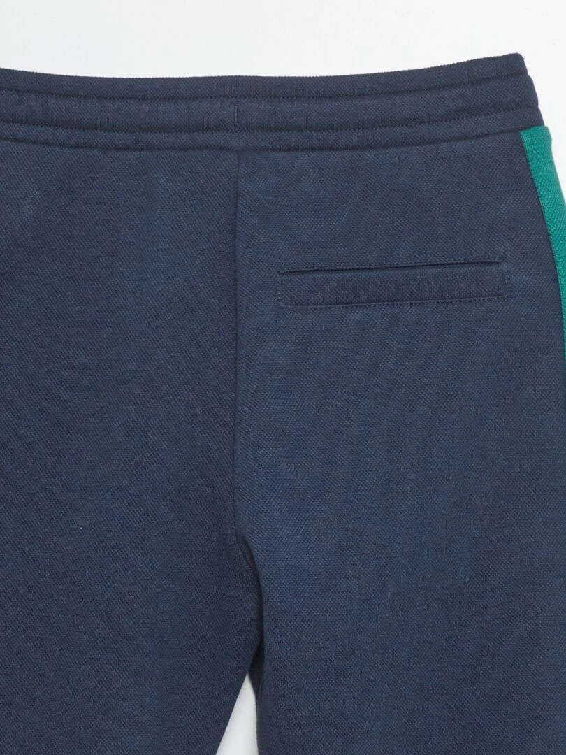 Pantalon de jogging en piqué de coton   BLEU