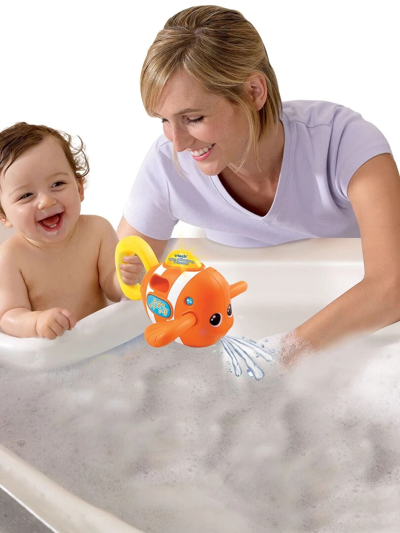 Jouet d'éveil de bain musical Léon p'tit poisson à chansons Orange