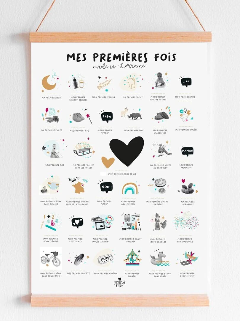 Affiche mes Premières Fois Lorraine   Blanc Doré