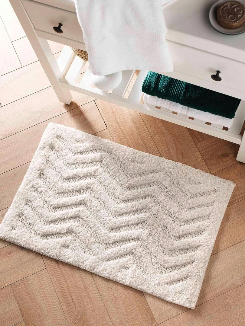Tapis de bain 50 x 80 cm Angelis   Blanc