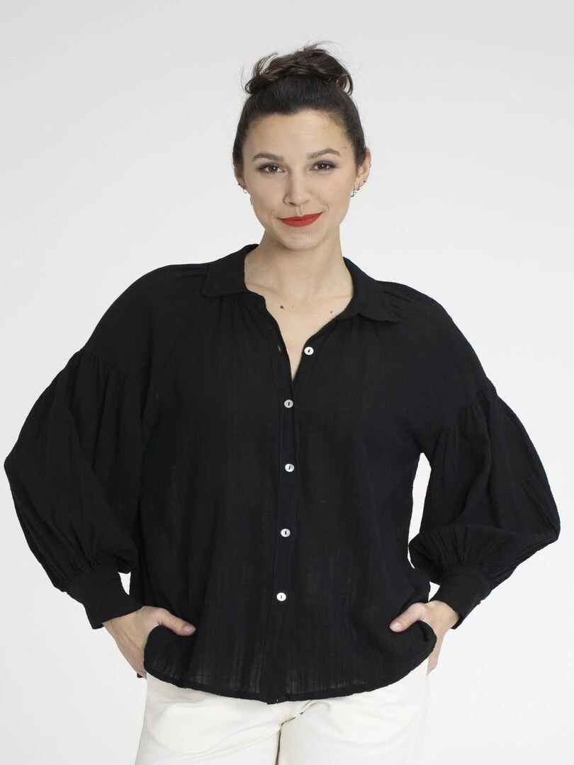 Chemisiers chemise COLINE Gérard Pasquier Noir Noir